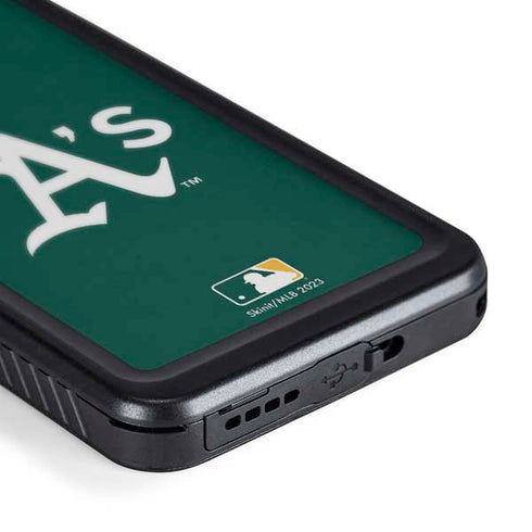 MLB Oakland Athletics - Solid Distressed Galaxy S24 Plus Waterproof Case